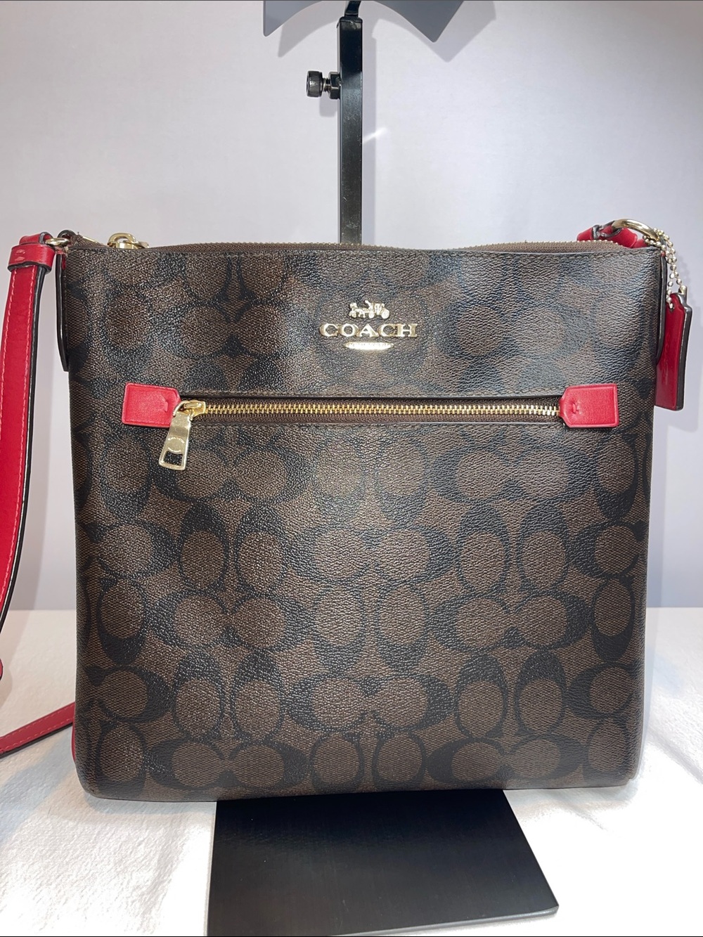 Coach B2132-C1554 Rowan Medium Signature File Crossbody Bag - Picture 1 of 12